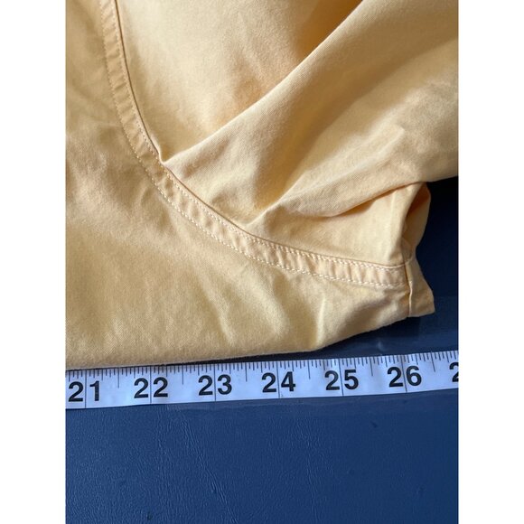Lands End Mens Yellow Button-Down Shirt XL 17-17.5 Cotton Long Sleeve Business - Picture 5 of 10
